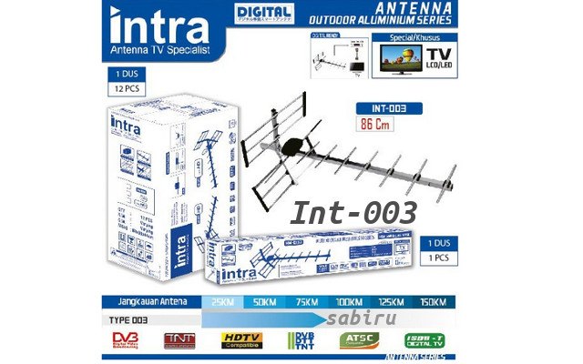 5 Antena TV Digital Terbaik dan Sinyal Kuat 2022 Antena TV Digital Intra INT 003